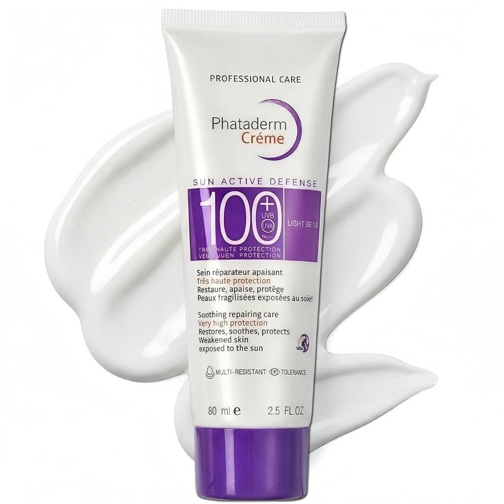 Protetor Solar Facial SPF 100, Creme de Defesa Ativa Contra o Sol, Proteção de Amplo Espectro UVA UVB, Protetor Solar Fa