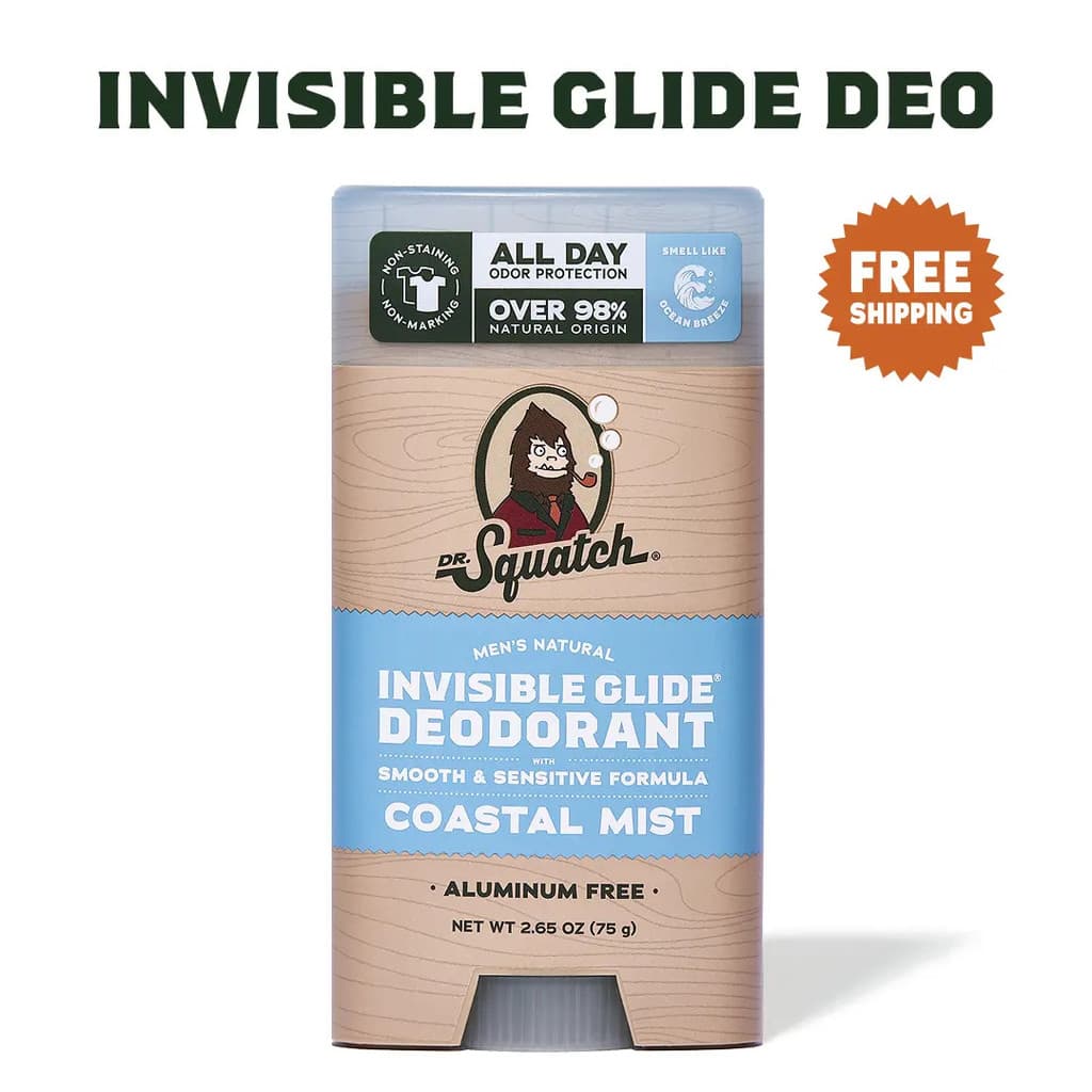 Desodorante Dr. Squatch Invisible Glide - Cuidados Corporais para Homens