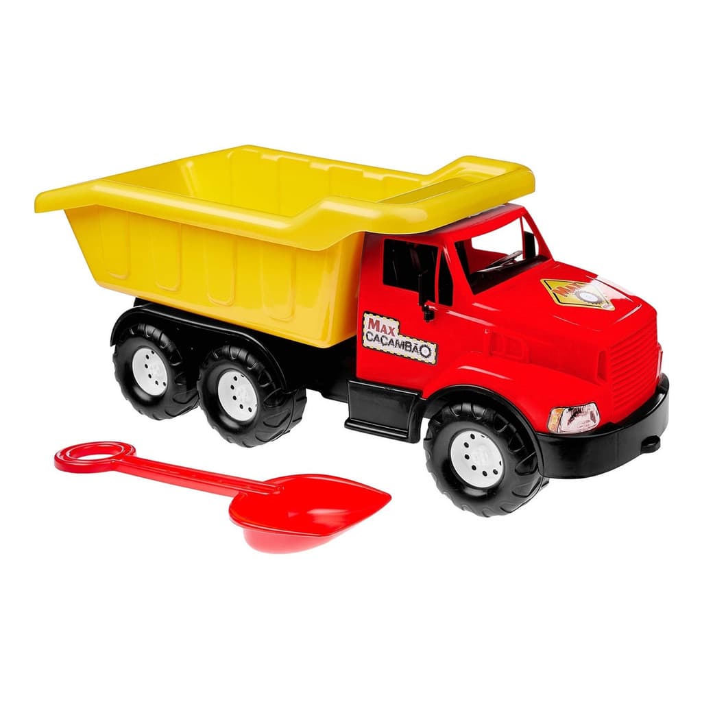 Brinquedo Caminhão Caçamba Caçambão Max Com Pá Grande Tilin