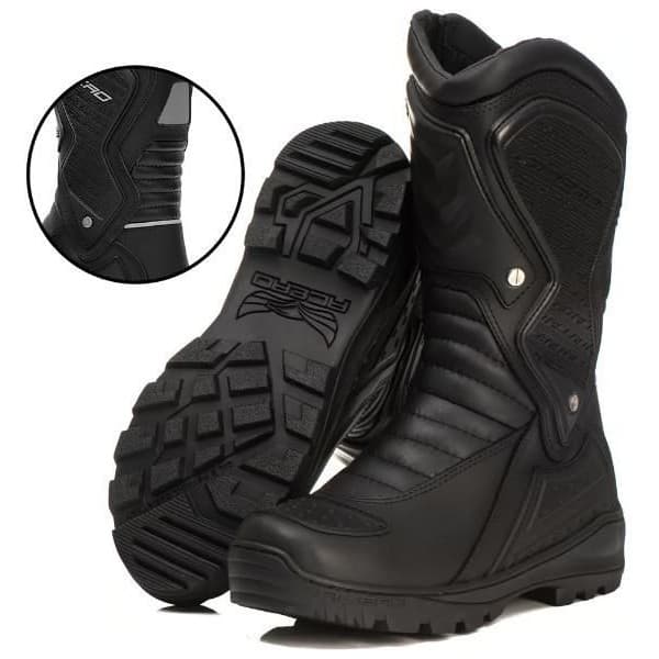 Bota Coturno Motociclista Moto Speed Touring Alta Couro Legitimo Acero