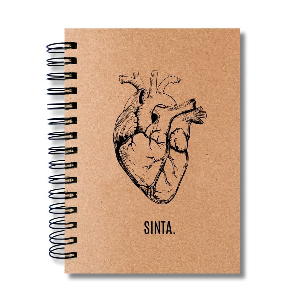 Caderno Sem Pautas Capa Dura A5 Sinta - 100 ou 200 Folhas