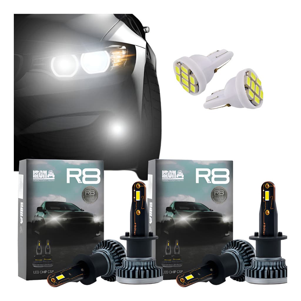 Kit 4 Lampada Ultra Led 30.000 Lum Farol H4 Milha H27 Xenon
