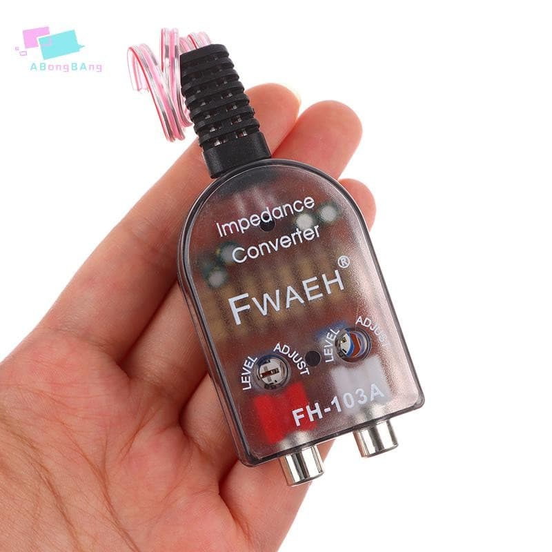 Abongbanghn Sinal De Alto-Falante Nível Para Adaptador De Baixo Conversor De Subwoofer De Áudio De Carro A