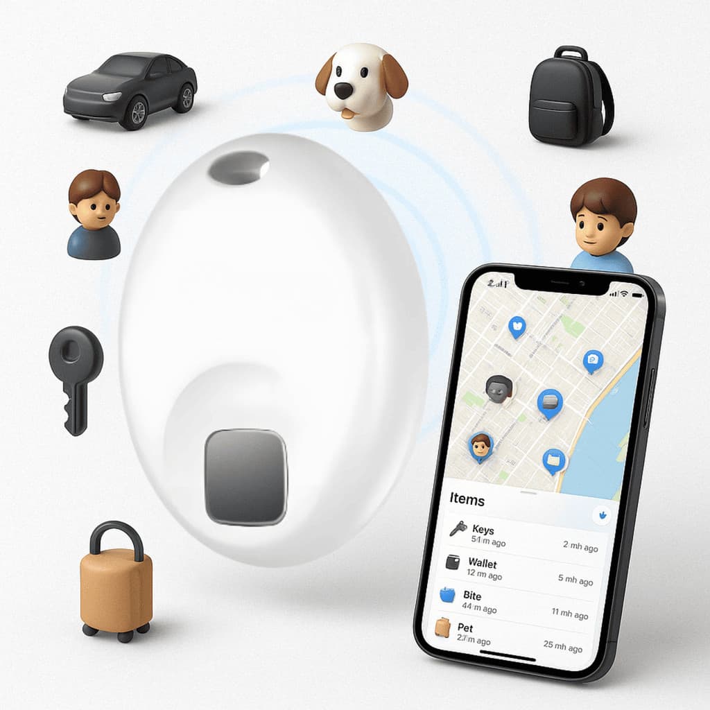 Localizador Mini Rastreador Smart Tag Gps Ios Iphone Viagem Pet Mochila Objetos