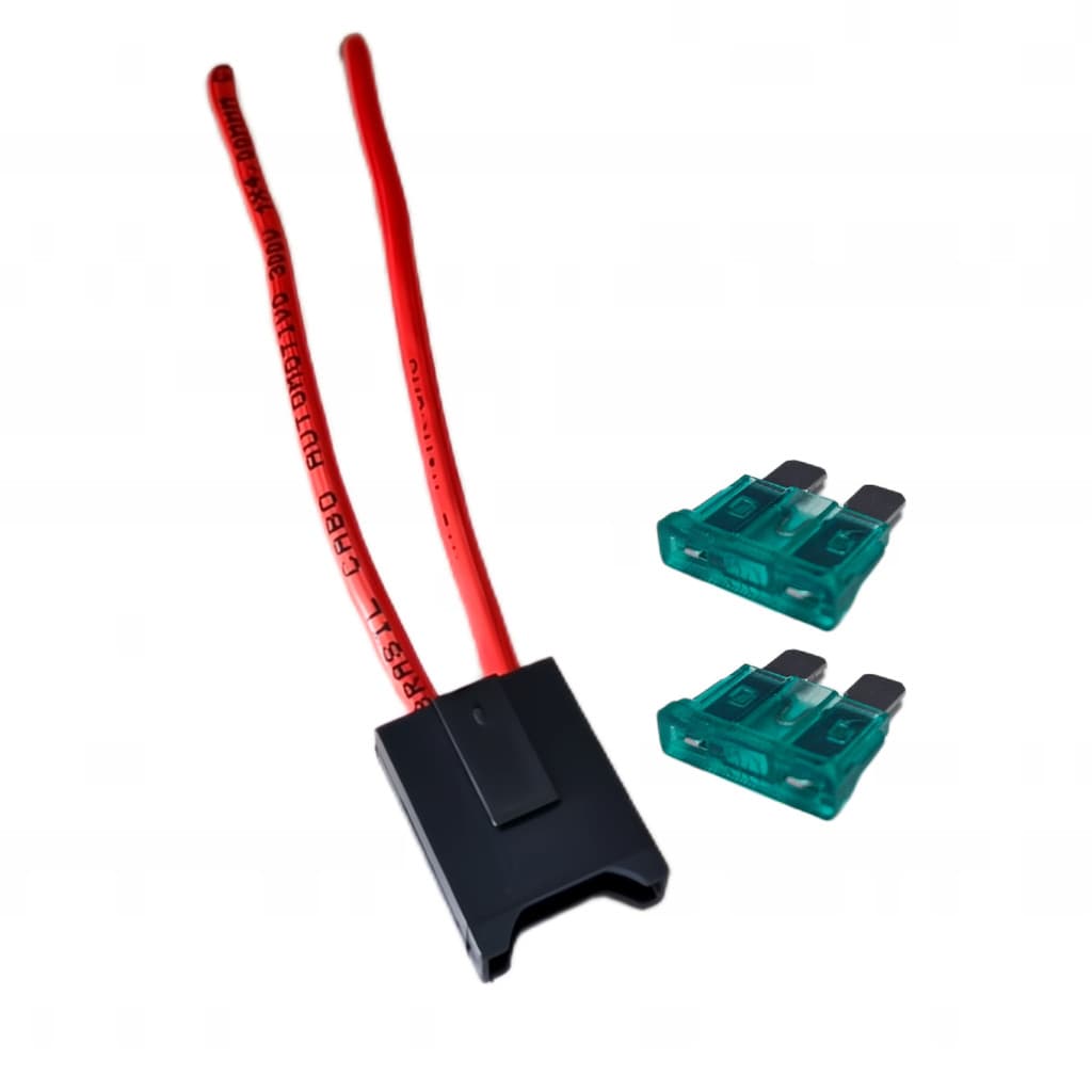 2 Fusível lamina médio 30 amperes + porta fusível