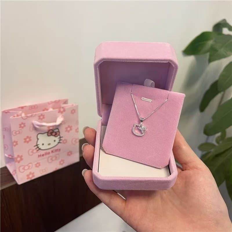 Colar De Gato De Aniversário , Pingente Feminino Doce E Adorável , Corrente De Clavícula Como Presente Para a Caixa De D