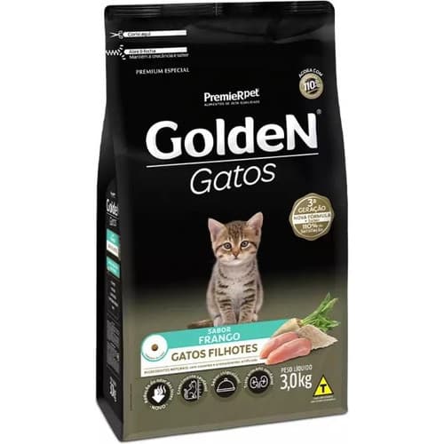 Ração Golden Para Gatos Filhotes Sabor Frango 3kg