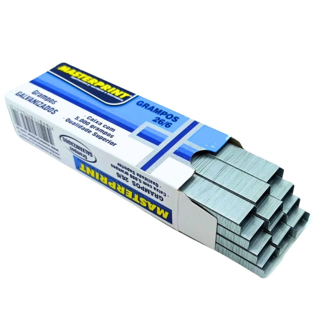 Grampos Galvanizados 26/6 Masterprint 5000 unidades
