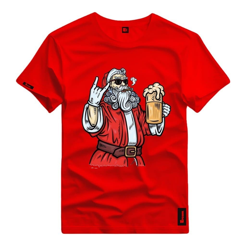 Camiseta Natal Papai Noel Camisa Adulto Masculina e  Feminina Algodão