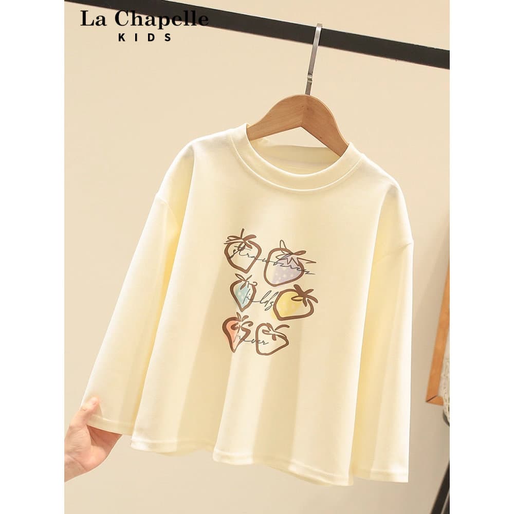 Lasherbell roupas infantis para meninas camiseta outono roupas estilo Campus doce camisa de fundo moda infantil topo pri