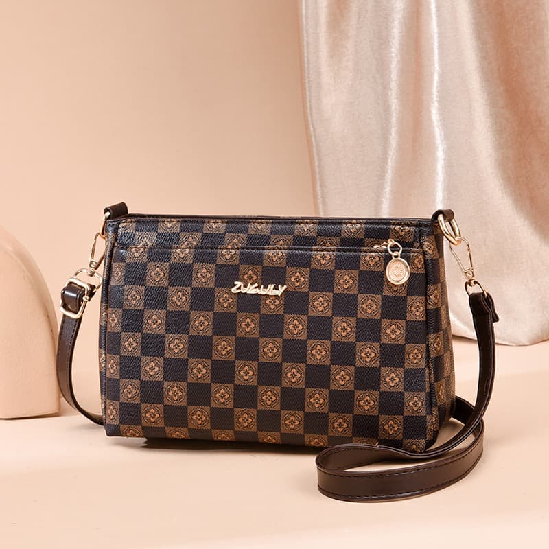 Bolsa feminina idosa de meia-idade, bolsa pequena portátil de couro macio, grande capacidade, meia-idade