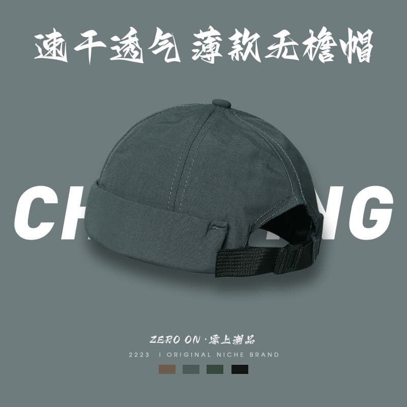 Verão de secagem rápida respirável melão pele boné masculino 2023 novo estilo Yuppie senhorio chapéu rua moda masculina