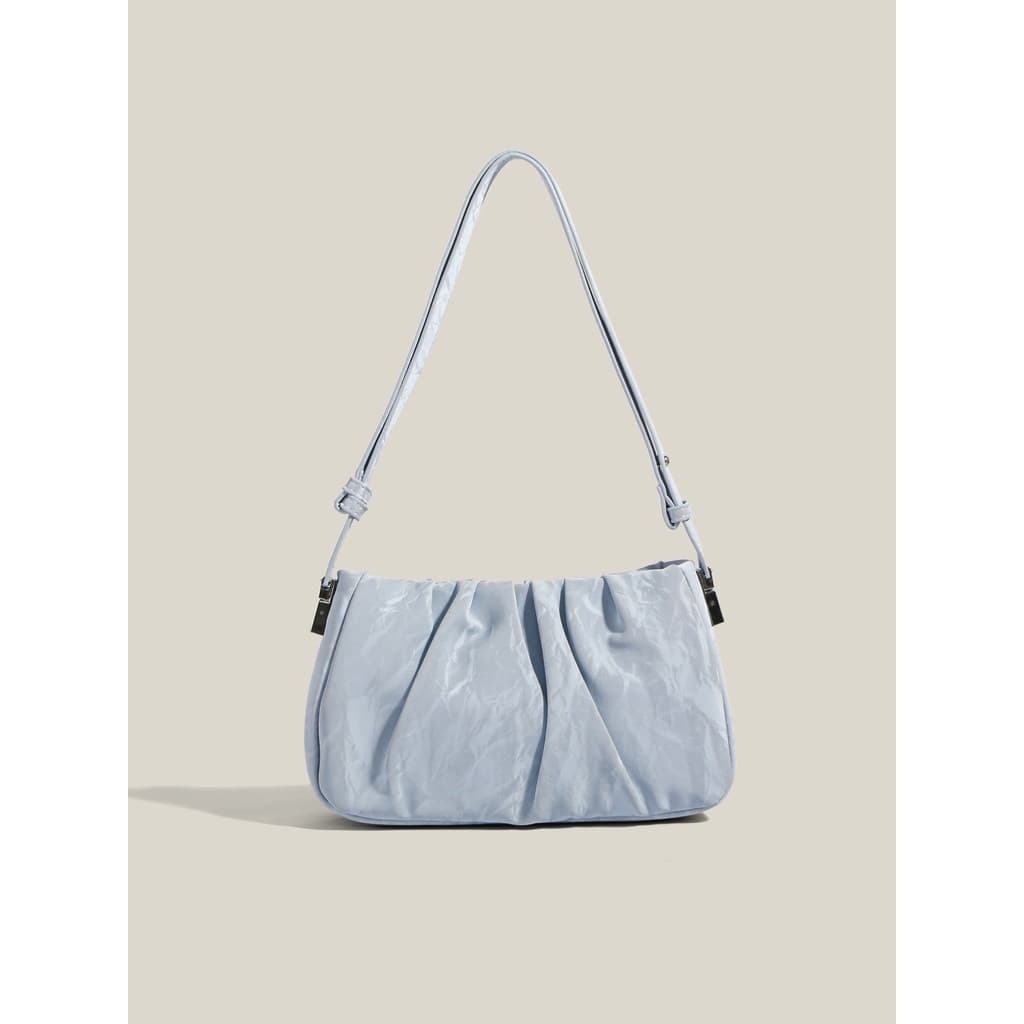 bolsa transversal feminino bolsa feminina Bolsa de axila de ombro com nicho de nuvem plissada Original