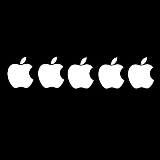 kit 5 adesivos maça apple para carro moto caminhão