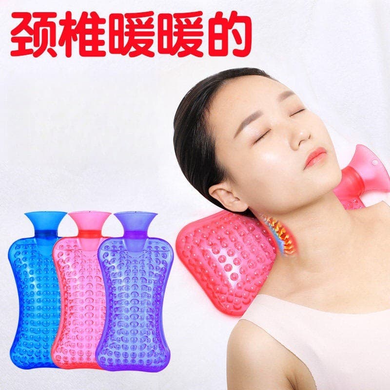 Saco de água quente Saco de água quente Injeção de água Proteger coluna Cervical Pacote quente dedicado Pequeno saco de