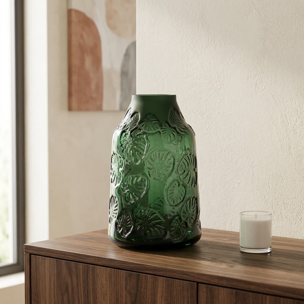 Retro estilo britânico vaso de vidro verde sala estar quarto decoração ornamentos artesanato para casa