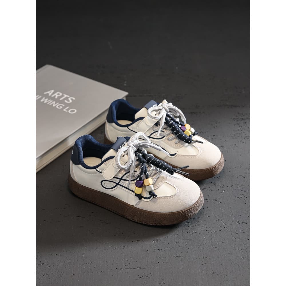 Cor combinando frisado crianças sapatos de treinamento alemão meninas sapatos 2025 novo Retro respirável esportes sapato