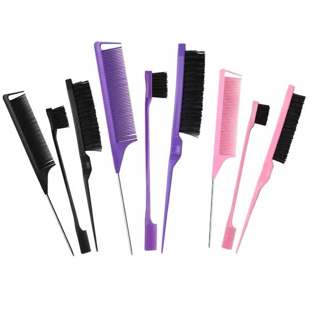 Conjunto De Escova De Cabelo 3 Peças Com Pente De Cauda De Mouse-Adição Perfeita À Rotina De Cuidados