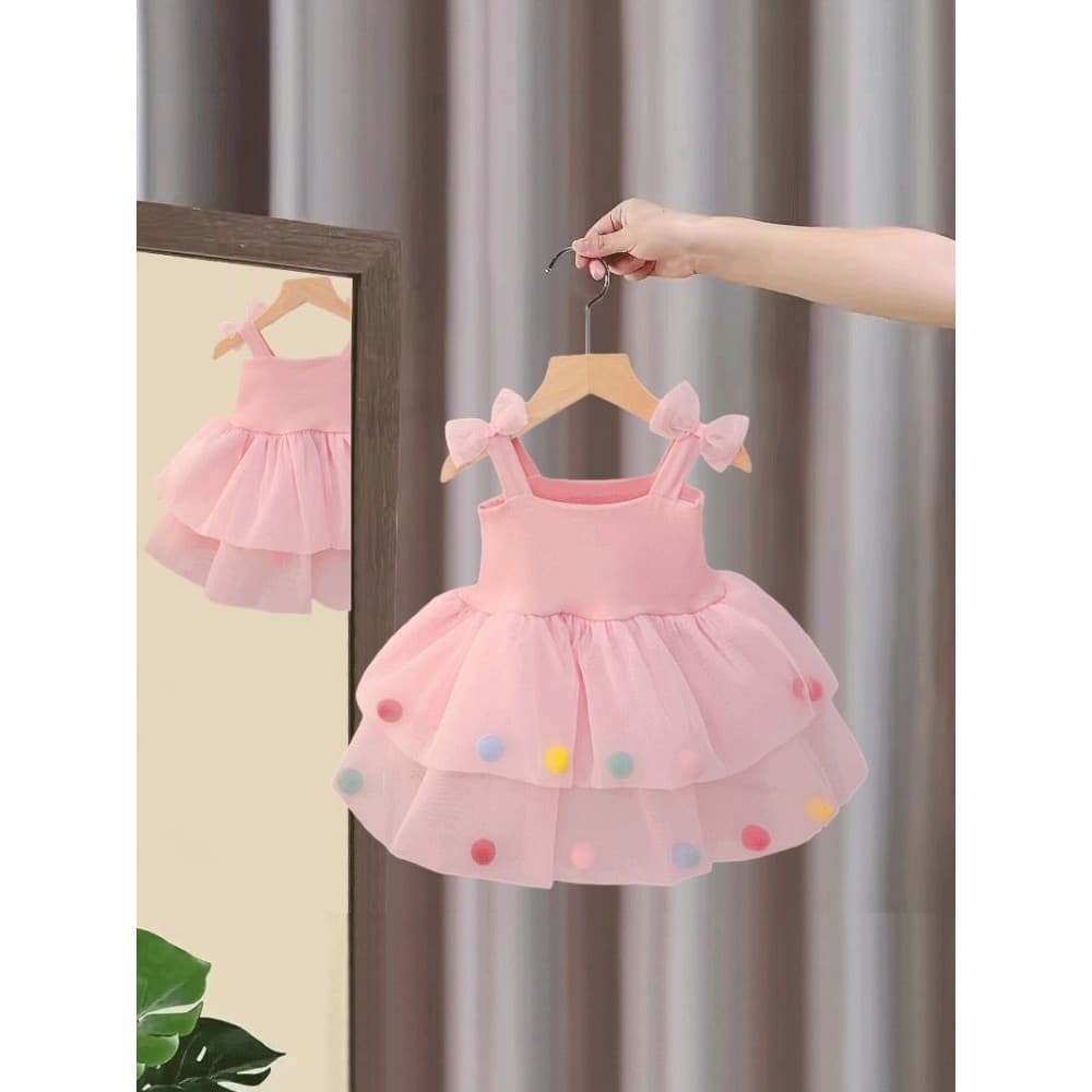 Bebê menina vestido de verão doce vestido bebê princesa roupas Super bonito verão Suspender saia elegante bonito colete