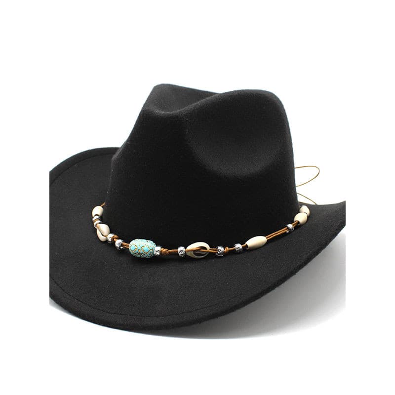 Estilo étnico chapéu de Cowboy ocidental estilo tibetano pote casa dança desempenho dança Jazz chapéu Curling chapéu