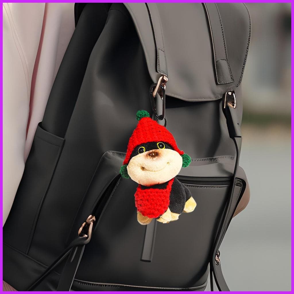 Adequado para adolescentes e adultos, chaveiros de pelúcia em forma de abelhas e filhotes, pingentes decorativos macios.