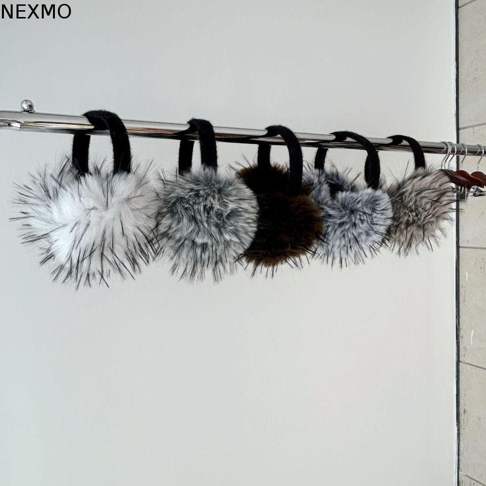 Protetores De Orelha De Inverno NEXMO , Pelúcia De Imitação De Pele De Cor Sólida , Capa De Ouvido Dobrável Espessa