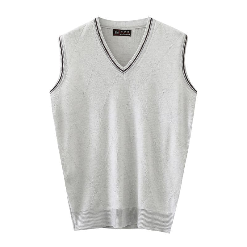 Nova chegada Jacquard primavera outono estilo volta Casual colete masculino Bottoming malhas colete cor sólida das mulhe