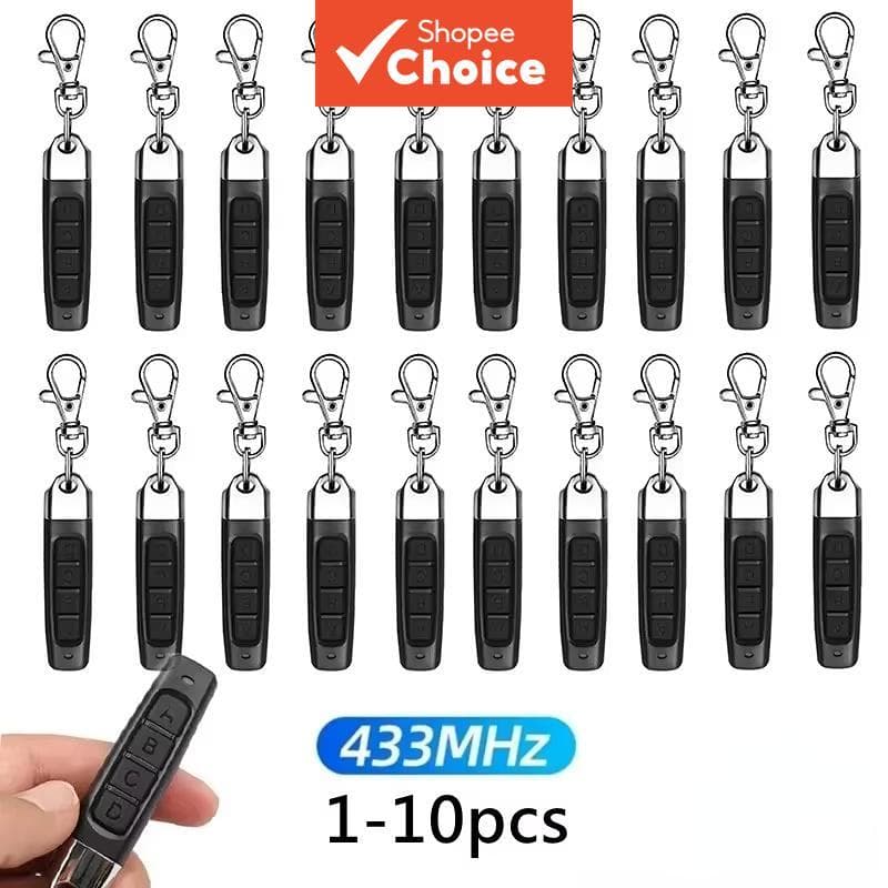 Novo 1 ~ 10 Pçs 433MHz Cópia Automática Controle Remoto Abridor De Porta De Garagem Elétrica Duplicador Clone Clonagem C