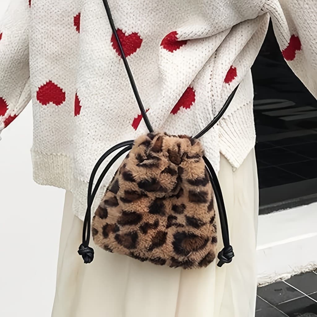 Um novo produto macio para o outono e inverno com estampa de vaca e leopardo, equipado com design de abertura e fechamen