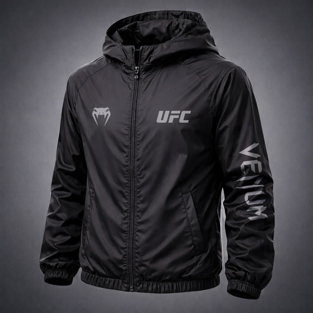 Jaqueta Corta Vento Leve Tactel UFC Ultimate Fighting Championship Venum Snake Luta Unissex Frio
