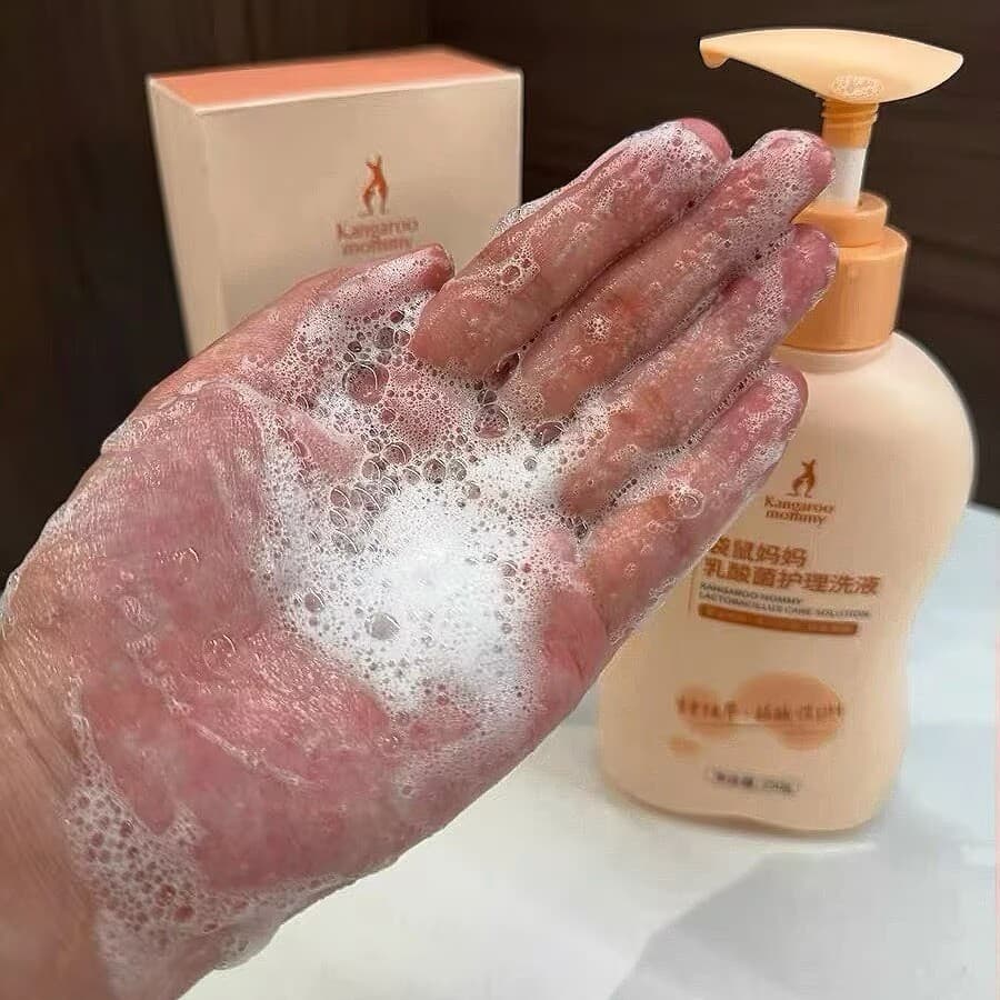 Canguru mãe partes íntimas cuidados líquido limpo partes íntimas virgem cuidados loção lavagem cuidados tipo espuma líqu
