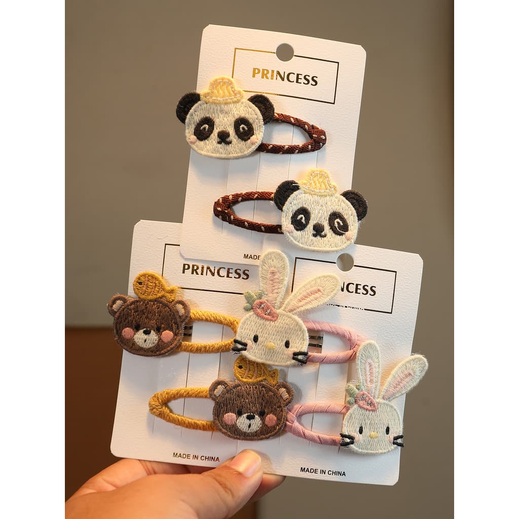 Crianças bonito Animal dos desenhos animados hairpin meninas bonito Panda malha hairpin crianças bonito hairpin headdres
