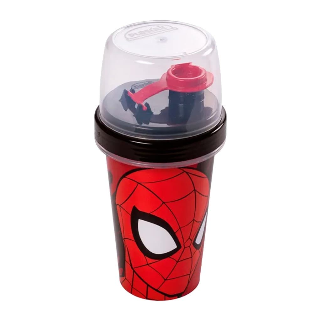 Coqueteleira Infantil Homem Aranha 320ml Garrafa Plástica Para Crianças - Plasútil