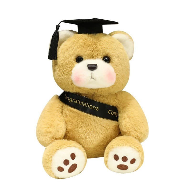 Super macio toque dos desenhos animados graduação urso de pelúcia brinquedo de pelúcia médico urso abraço urso boneca te