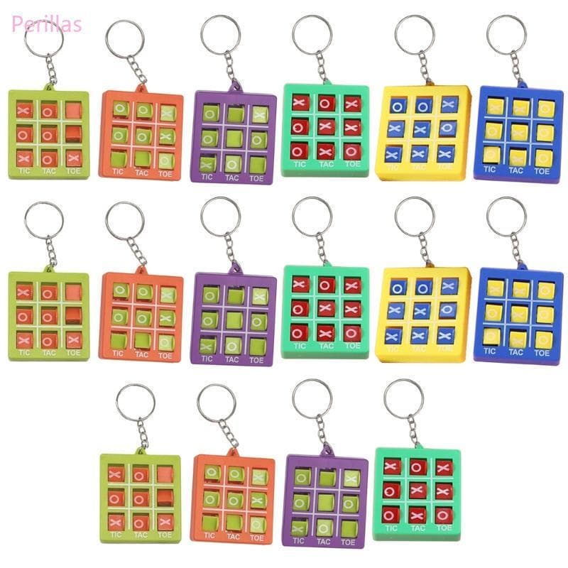 Perillas Conjunto 16 Chaveiros Coloridos Tic Tacs Toe Jogo Para Chaveiro Pingente Colorido Mochi
