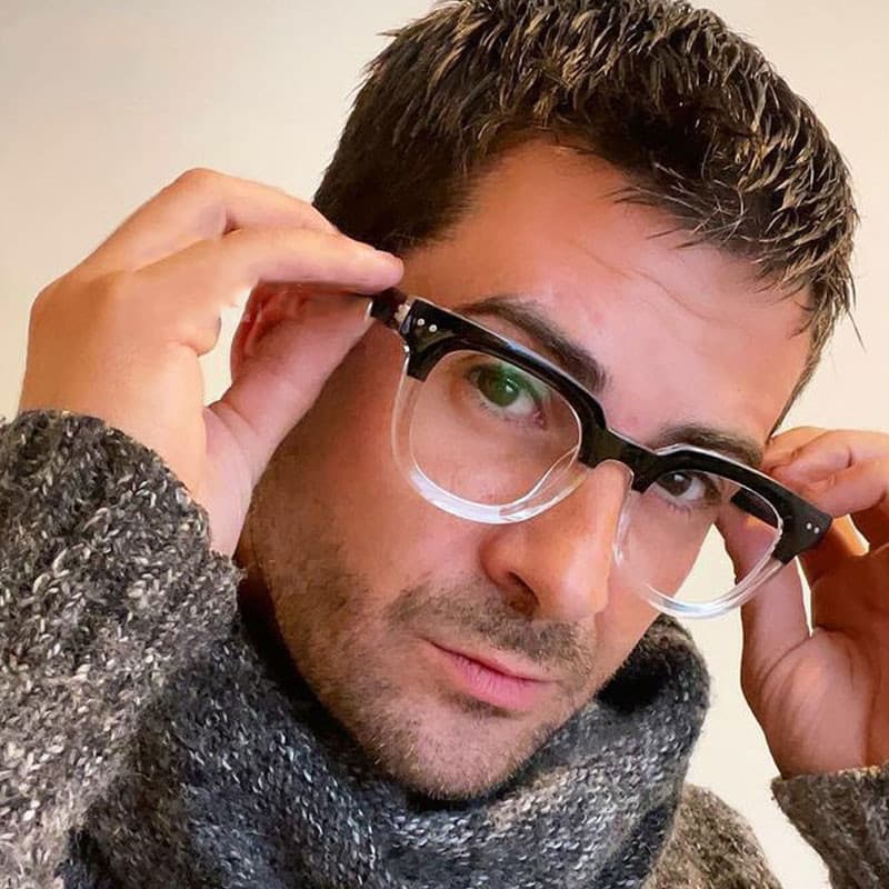 Moda Homens Anti-Azul Moldura De Óculos Leves Retro Redonda Simples Rebite Mulheres Transparentes
