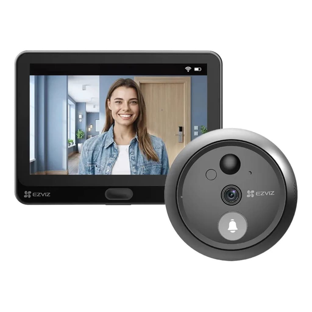 Smart Campainha Olho Magico Wi-fi Ezviz Hp4 Resolução de vídeo: 1080p Full HD