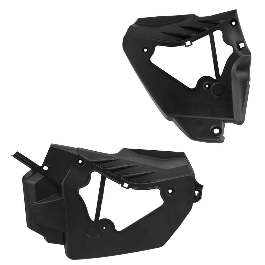 Tampa Lateral Inferior Cromo Forte Titan 150 2009 2010 2011 2012 2013 Mix (par) Preto