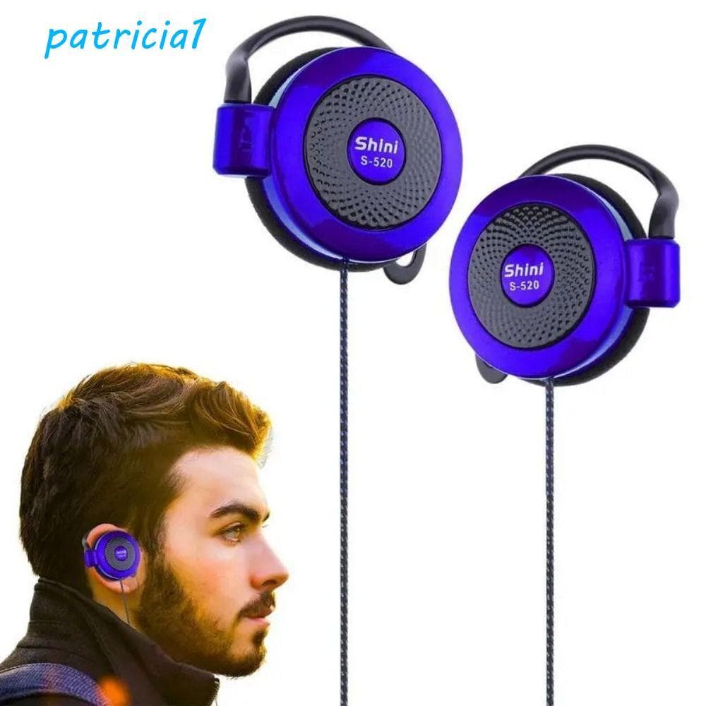 PATRICIA1 Fones De Ouvido Com Fio Pendurados Na Orelha , Fone Estéreo Para Pendurar De 3.5 Mm , Várias Cores
