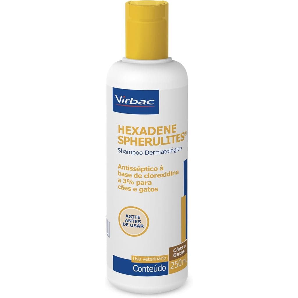 Shampoo Hexadene Spherulites Antisséptico Cães E Gatos 250ml