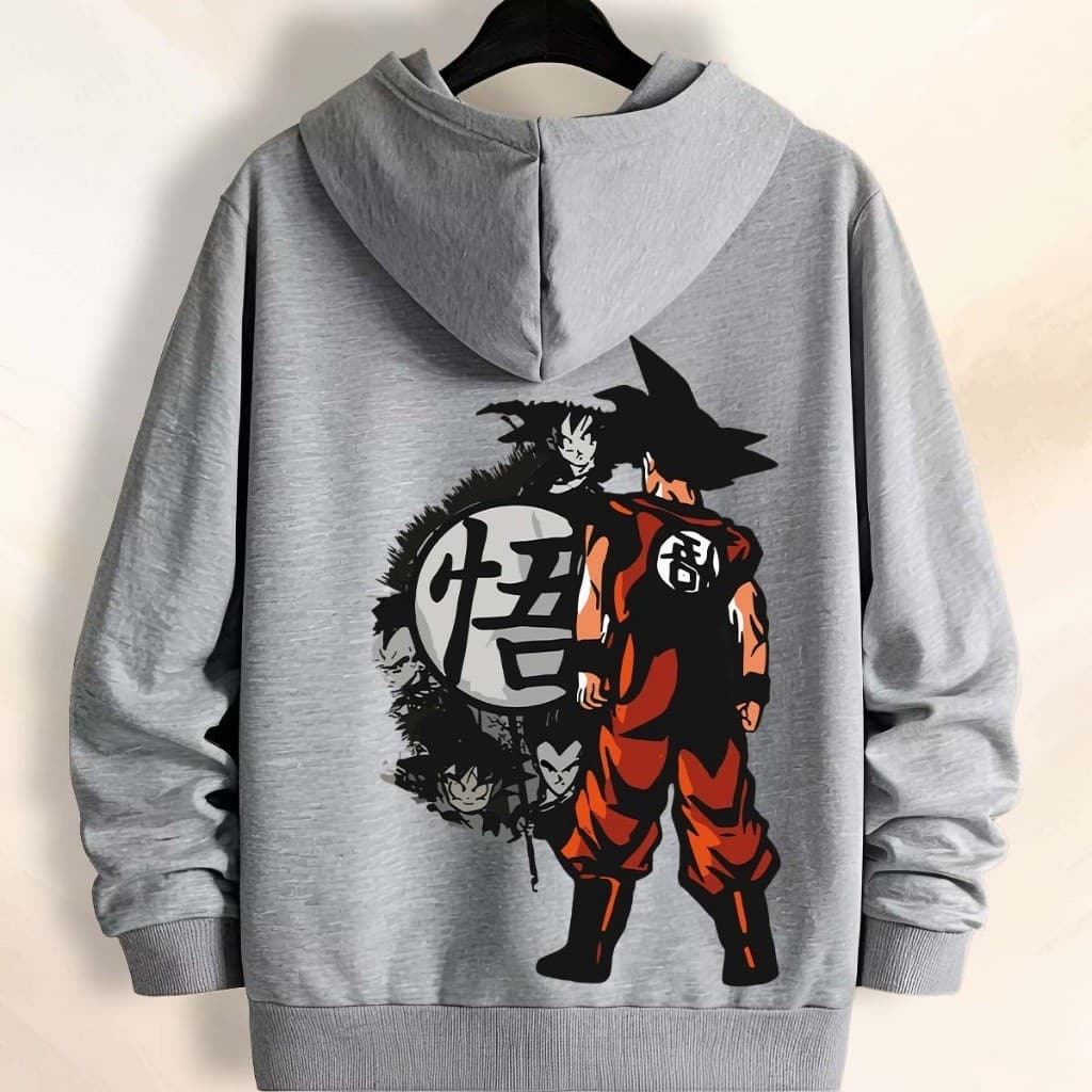 Blusa Moletom Canguru Dragon Ball Goku Unissex Masculino Feminino Com Bolso Capuz Flanelado