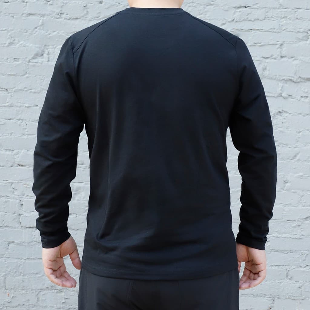 Camiseta masculina de manga comprida com gola redonda, primavera outono, escalada de montanha ao ar livre, caminhadas, t