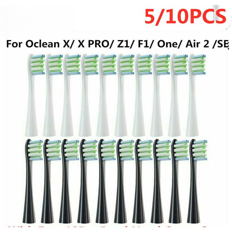 Cabeça de escova de dentes elétrica sônica 5/10x adequada para Oclean X/X PRO/Z1/F1/One/Air 2/SE
