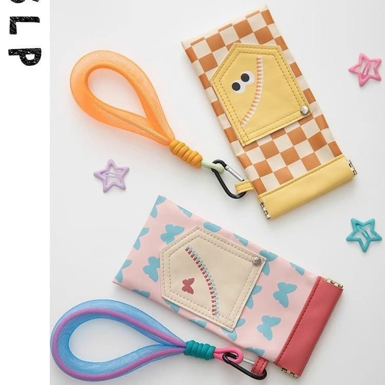 Estojo De Óculos Aberto De Mola Com Remendo De Desenho Animado Kawaii , Bolsa Portátil De PU À Prova D'água Cordão De Ma