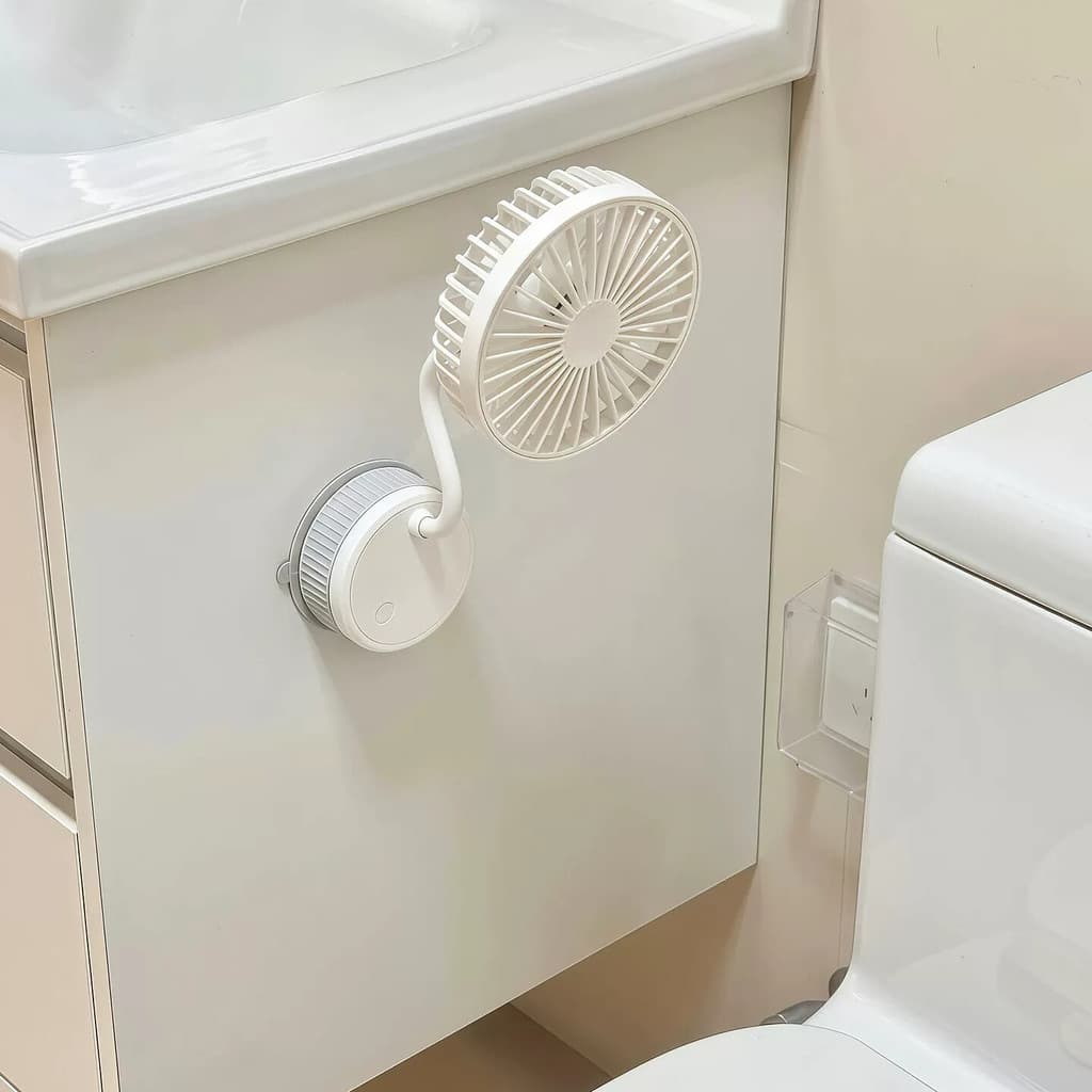 Ventosa ventilador de banheiro Desktop portátil pequeno silencioso quarto maquiagem rosto soprando cozinha posição traba