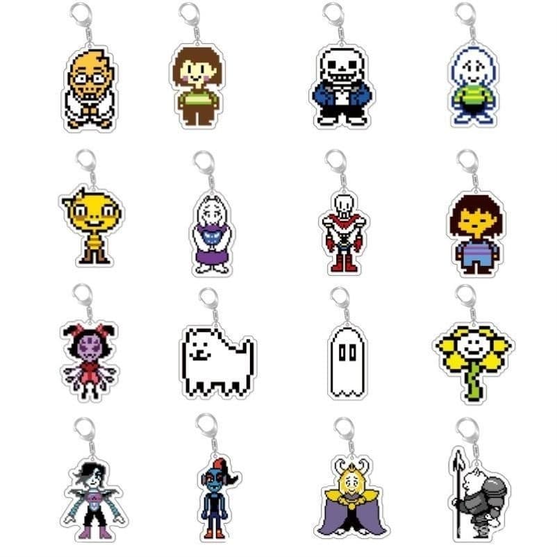 [Chaveiro] Chaveiro de merchandise Undertale, pingente de acrílico rígido de dupla face UNDERTALE, decoração em estoque