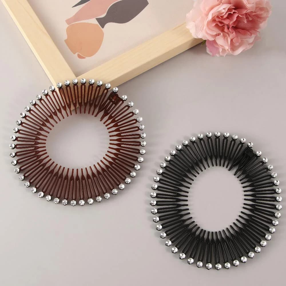 Kit 2 Tiaras Bell WJ Premium | Design Minimalista com Pontas em Strass e Ajuste Confortável