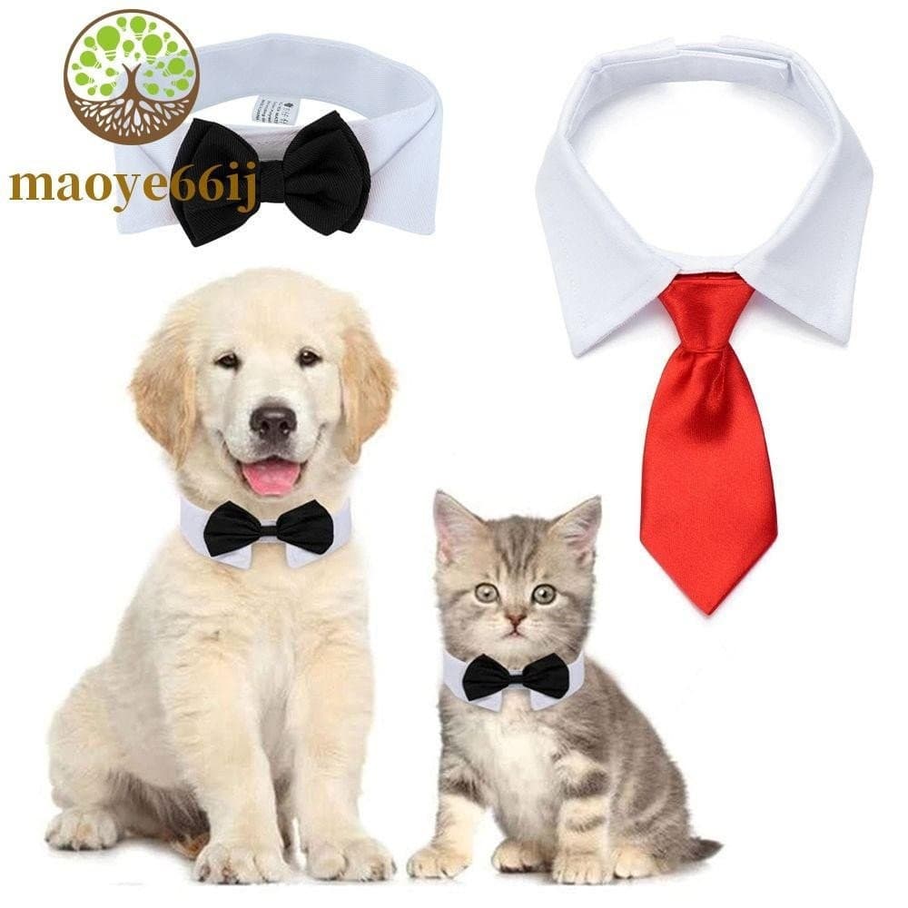 MAOYE66 Gravata Borboleta Para Cachorro Tecido Ajustável Colar Acessórios Animais De Estimação Filhote De Gatinho Coleir