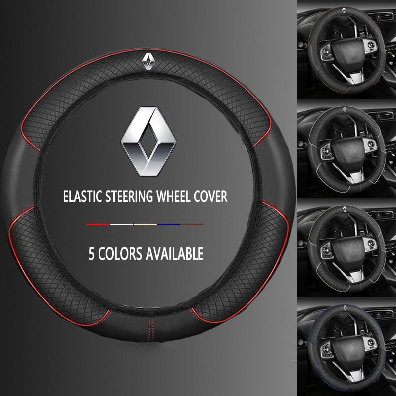 Capa Elástica Para Volante De Carro Renault Feita De Couro Orgânico Sem Anel Interno Kwid Duster Oroch Kardian Megane 2