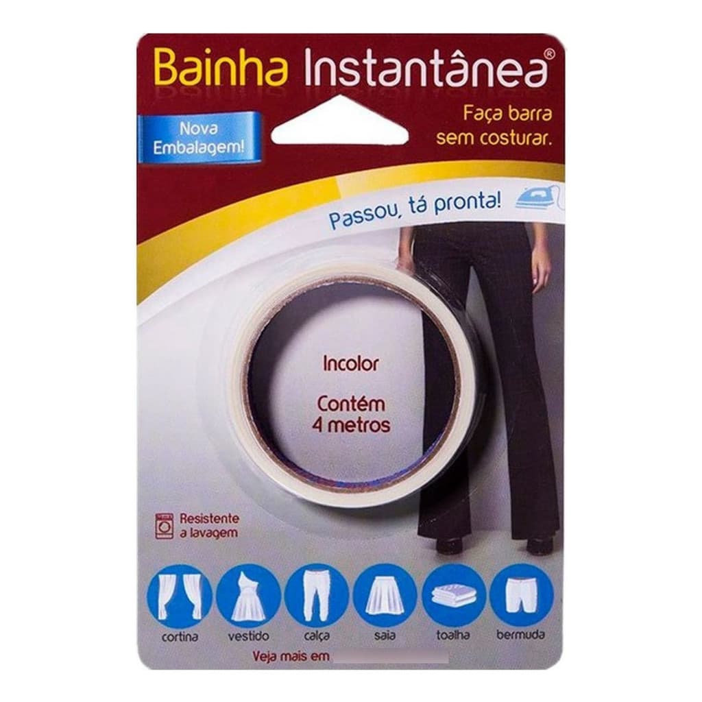 Fita Bainha Magica Instantânea 4 Metros Barra Sem Costura
